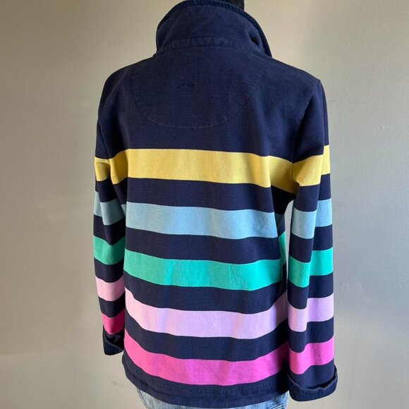 kidcore navy & multi-coloured rainbow striped cotton sweatshirt - Picture 3 of 8